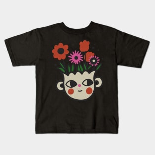 Garden Pot Face #smile face tattoo illustrations 5 Kids T-Shirt